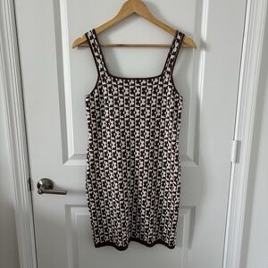 Hollister Co. Floral Checkered Knit Dress Size L